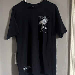 Time and space Black Graphic Men's Tee